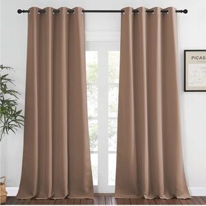 Tan Curtain (1 panel ) with Grommet Top and Subtle Texture